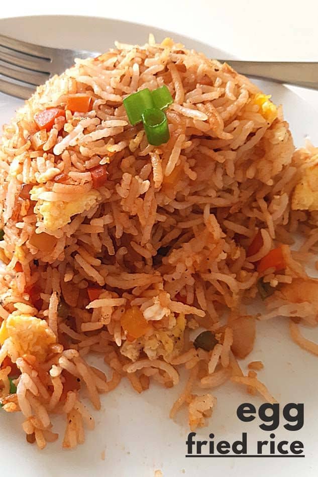 Egg Fried rice, easy egg fried rice, quick egg fried rice, halal recipes, easy egg recipes